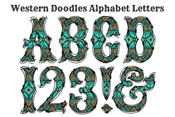 Aztec Turquoise Doodle Alphabet: Beyond Basic Type