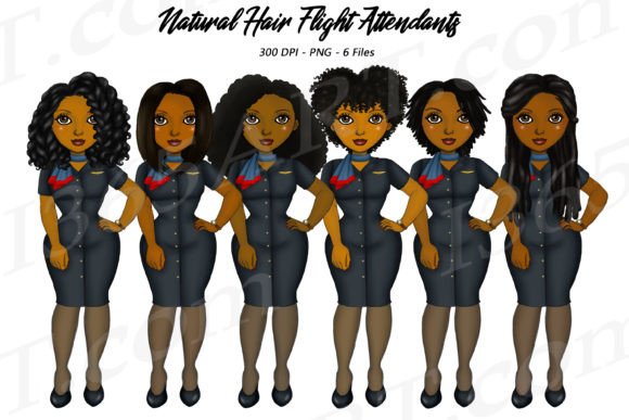 Celebrate Representation: Using Black Women Flight Attendants Clipart