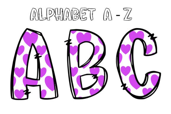 Craft with Heart: The Purple Heart Valentine Alphabet Letters