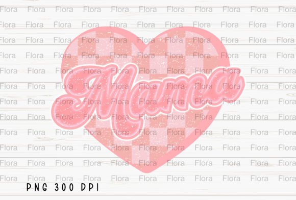 Designing with Heart: The Mama Checkered Heart Valentines Day PNG