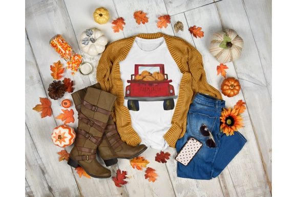 Fall Pumpkins Truck Farm: The Perfect Autumn Design Asset