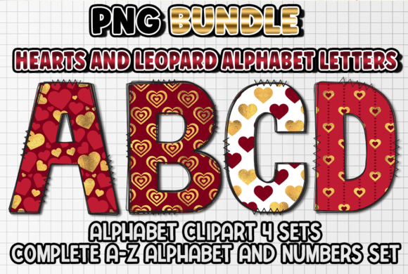 Golden Valentine's Day Alphabet Letters for Elegant Design