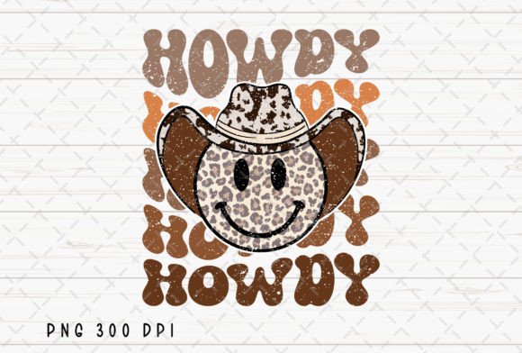 Howdy Smiley Cowboy Cowgirl Western PNG: Authentic Style for Your Designs