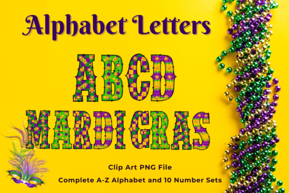 Mardi Gras Alphabet Doodle Light Set3: A Digital Design Toolkit