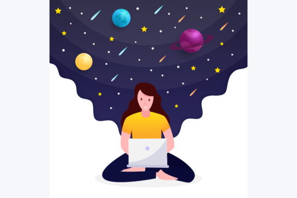 Unlock Creative Potential with the Someone Gets Knowledge on a Laptop Asset