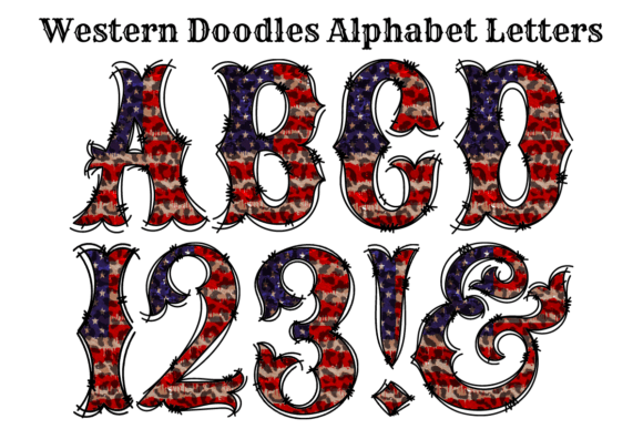 USA Flag Doodle Alphabet Letters: Creative Design Guide