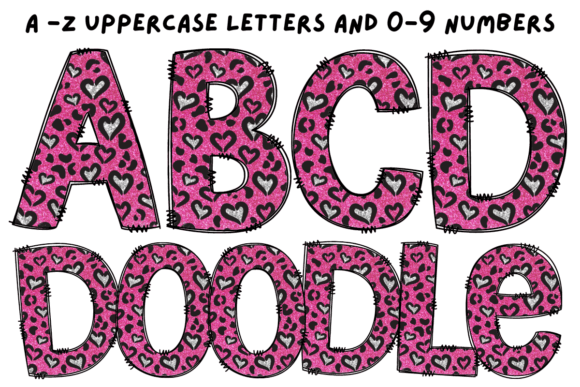 Valentine Pink Heart Glitter Alphabet: A Designer's Go-To for Festive Projects