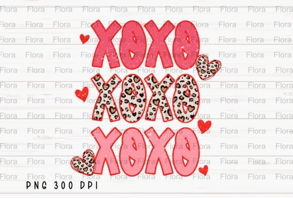 Wild Love: XOXO Leopard Heart Valentines Day PNG